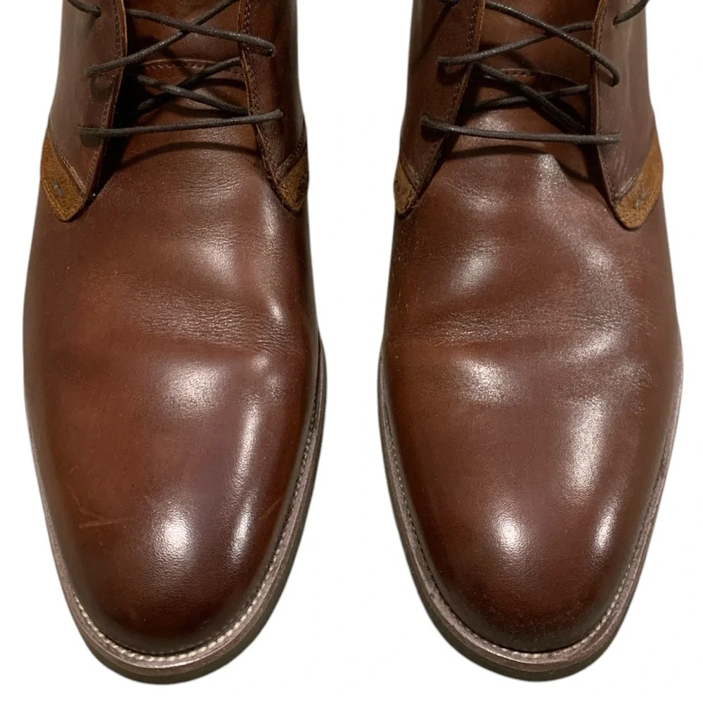 Florsheim Men’s Chukka Boots 11M Brown Leather Suede Comfort Tech Ortholite